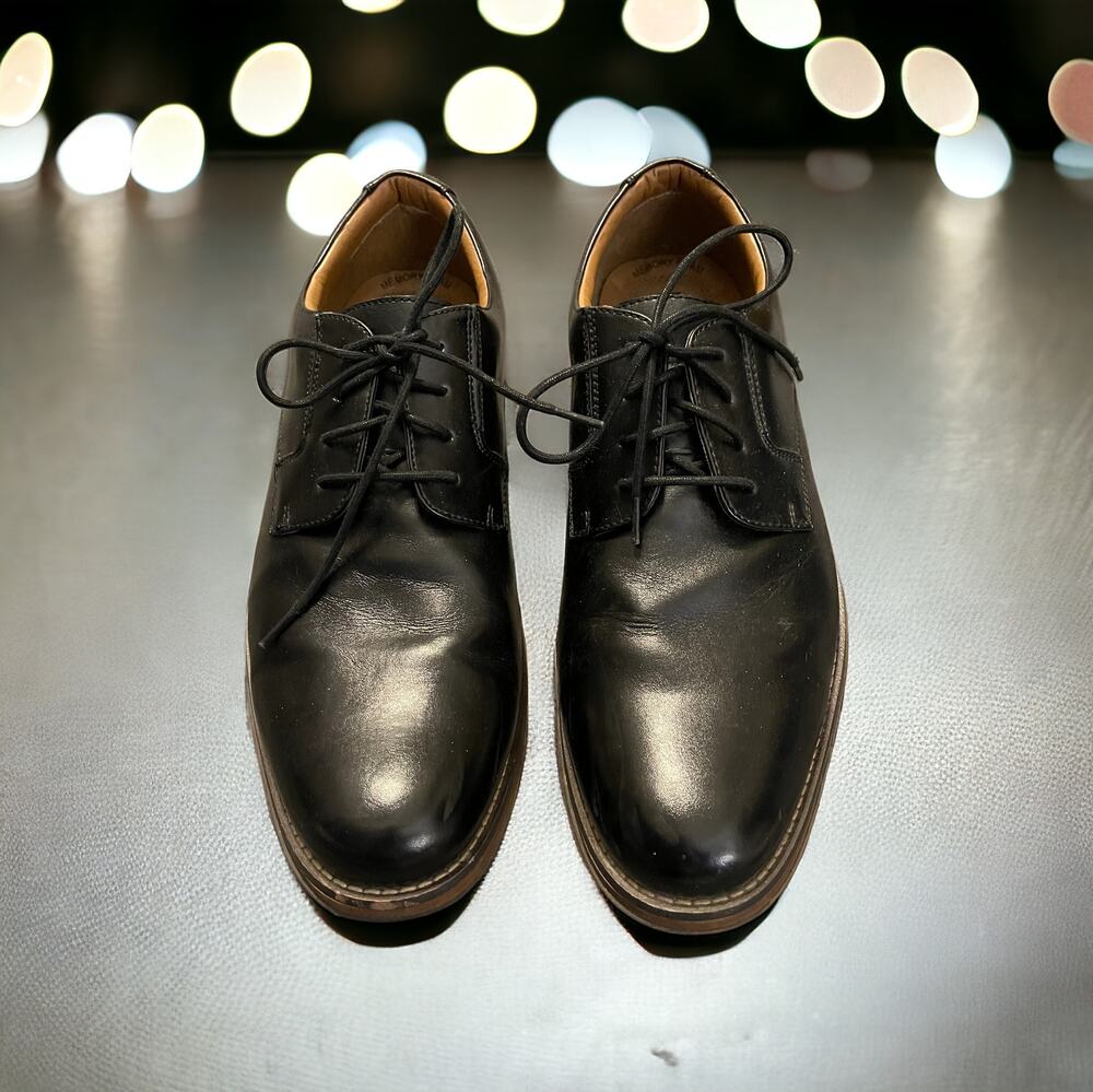 Dockers Mens Baytown Leather Dress Black Oxford Lace Up Shoes Size 12 M Modern
